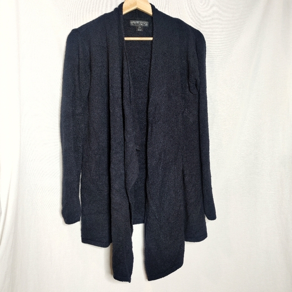 Barefoot‎ Dreams CozyChic Lite Calypso Wrap Cardigan Waterfall Black 436 small M - Picture 2 of 9